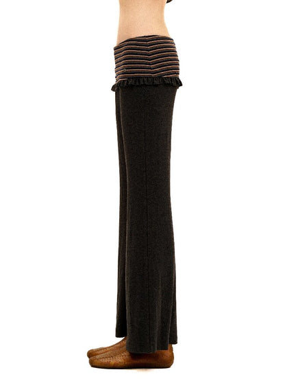 Contrasting Stripe Lace Trousers【s0000016120】