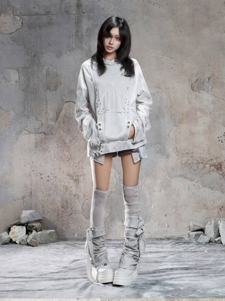 Color-Blocked Oversized Sweatshirt【s0000014135】