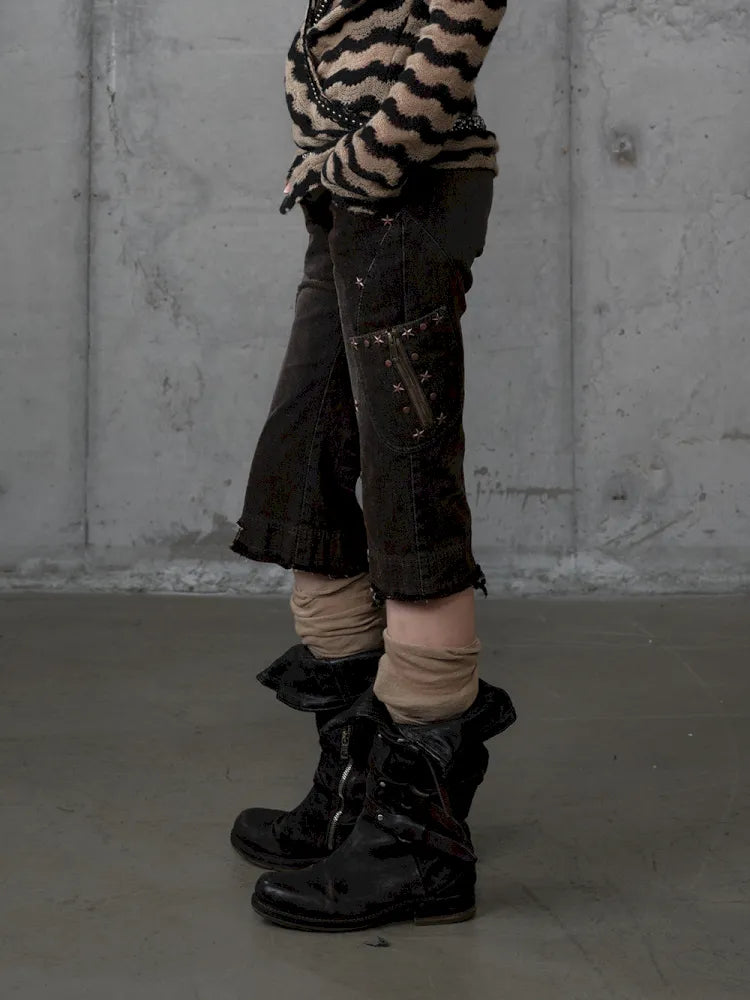 Slim-Fit Flattering Cropped Denim Shorts【s0000013954】