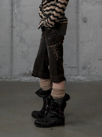 Slim-Fit Flattering Cropped Denim Shorts【s0000013954】