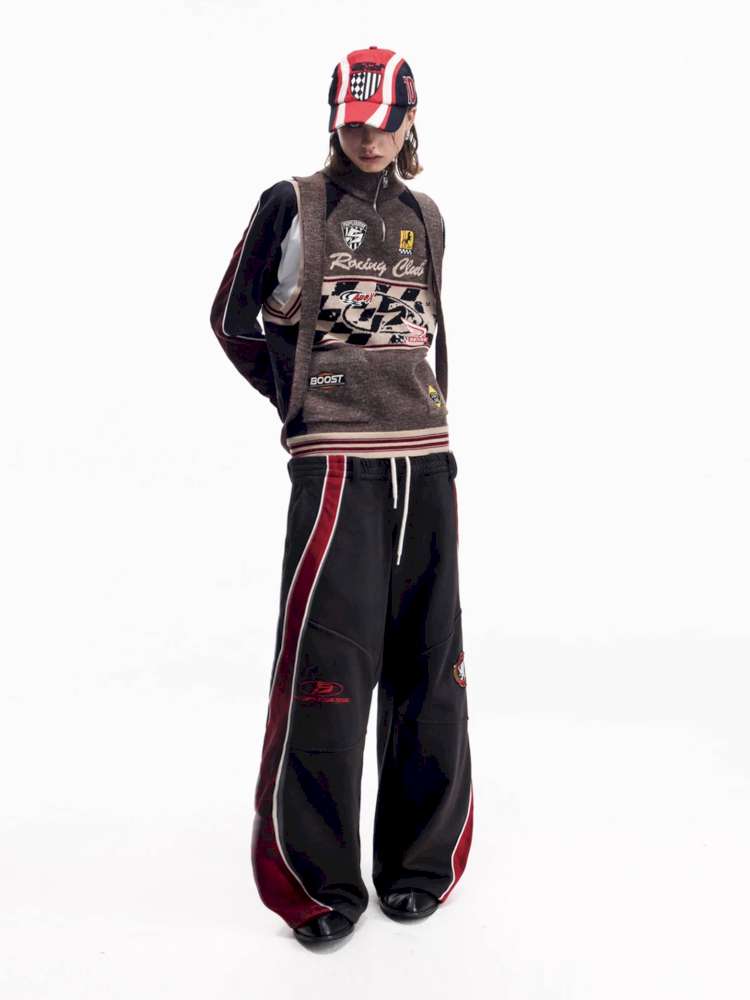 Vintage Racing Knitted Vest【s0000015177】