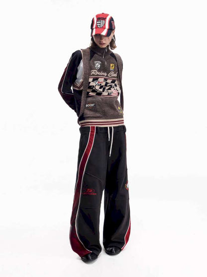 Vintage Racing Knitted Vest【s0000015177】