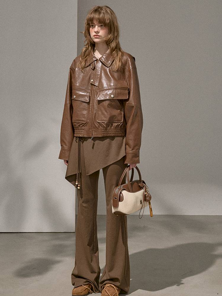 Beaded Drawstring Relaxed Fit Trousers【s0000014408】