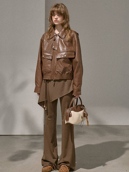 Beaded Drawstring Relaxed Fit Trousers【s0000014408】