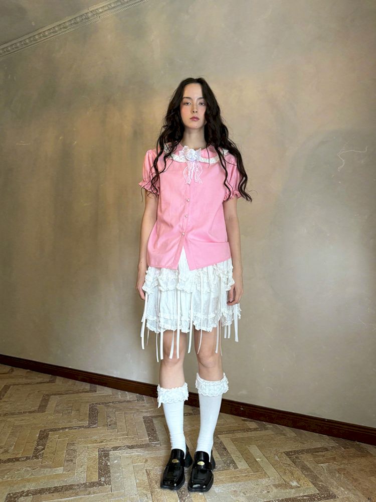 Short-sleeved cotton shirt【s0000012762】