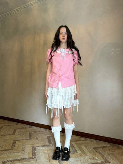 Short-sleeved cotton shirt【s0000012762】