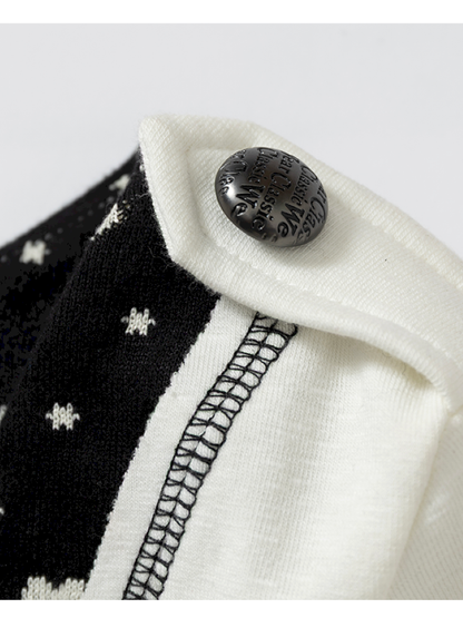 Retro Punk V-Neck Stretch T-Shirt【s0000014928】