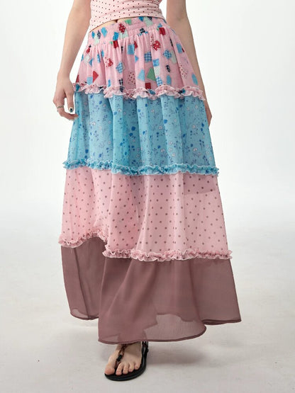 Pastoral Poem Floral Long Skirt【s0000017261】