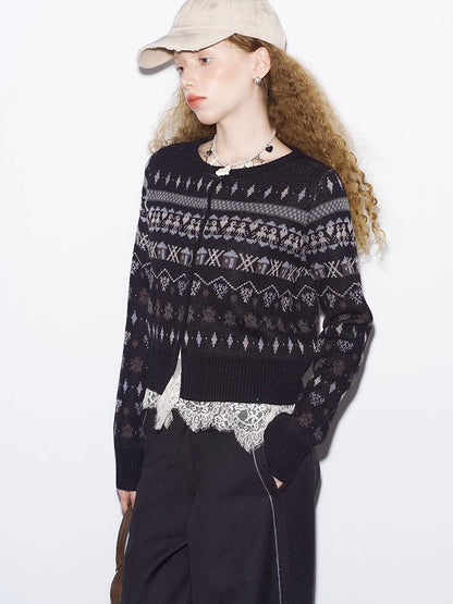 Round Neck Winter Cardigan Coat【s0000014386】