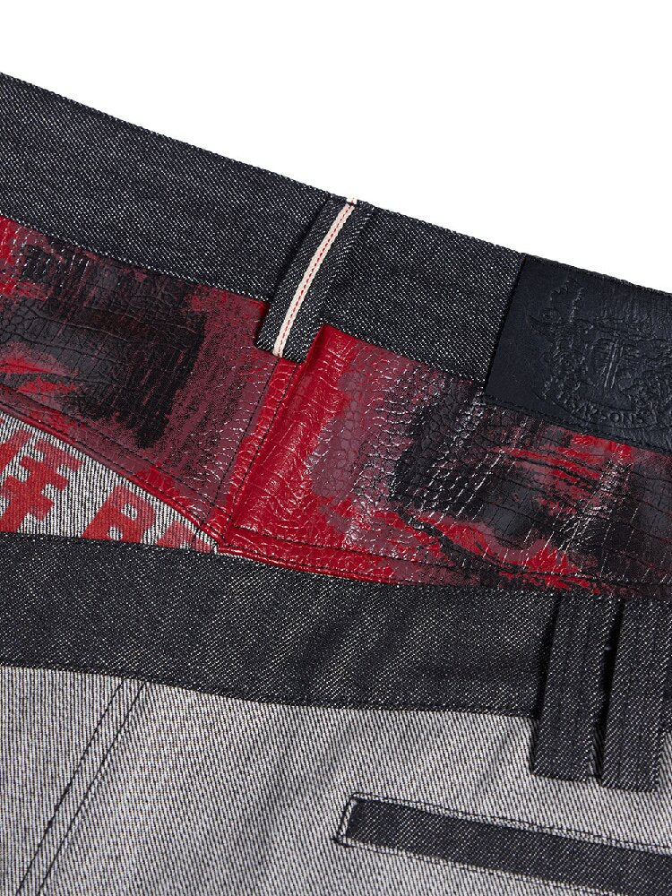 Cow Scimitar Wide Leg Denim Jeans【s0000016966】