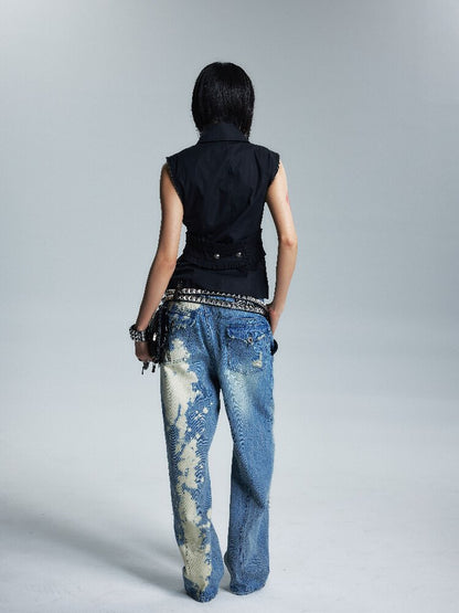 Lace Collar Court Cargo Vest Jacket【s0000017000】