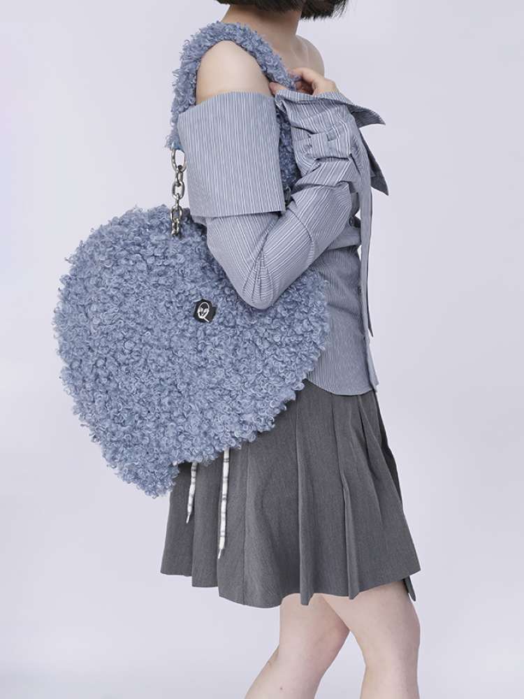 Graffiti Splicing Hairy Love Crossbody Bag【s0000014614】