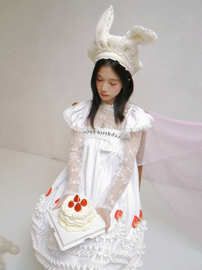 Strawberry Print Two-piece Skirt Dress【s0000014936】