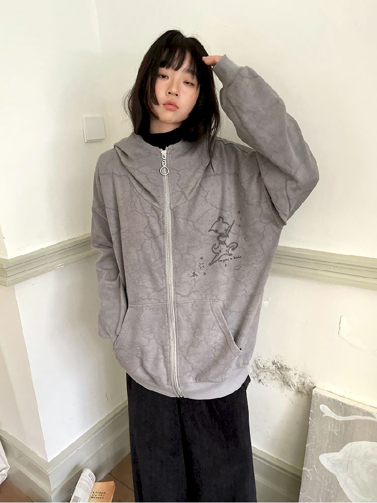 Hooded Sweatshirt Cardigan【s0000011190】