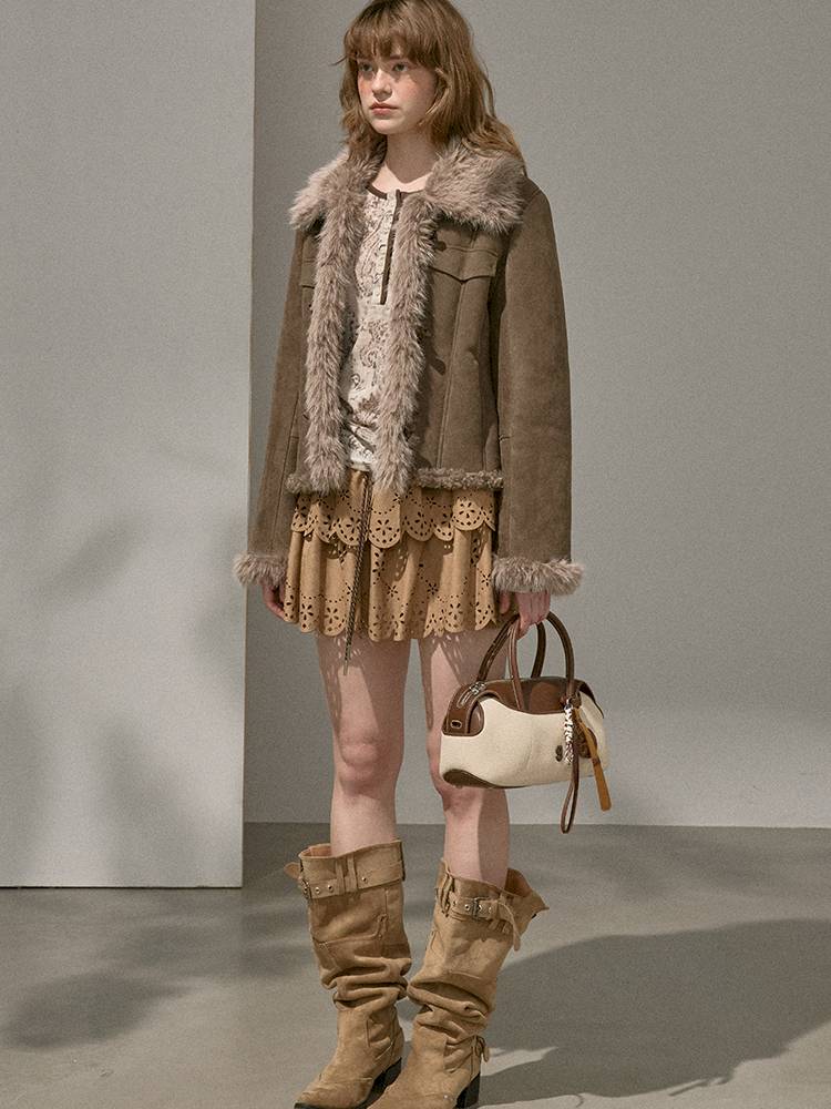 Faux Fur Collar Jacket【s0000014409】