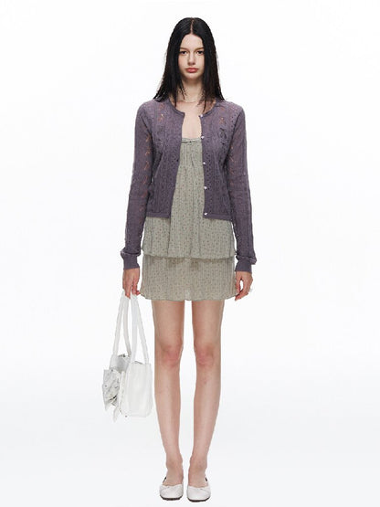 Openwork Cherry Blossom Cardigan【s0000015877】