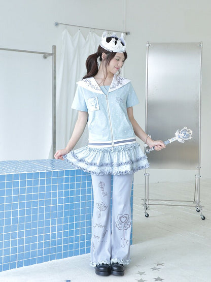 Quirky Girl Fake Two Pieces Cake Skirt Pants【s0000017472】