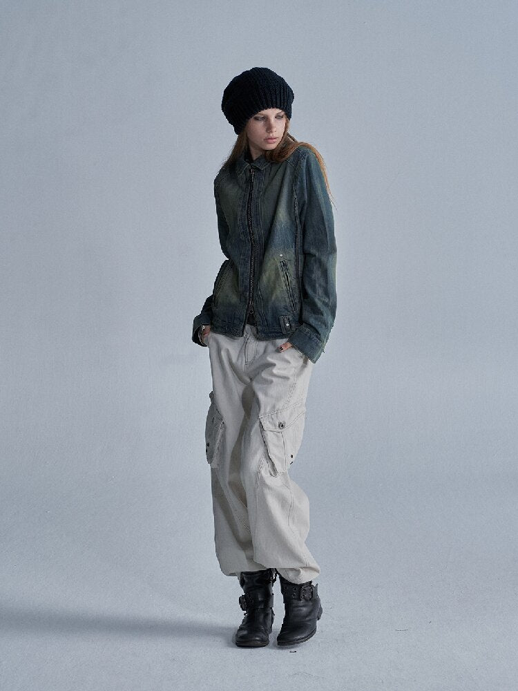 Brushed Tie Floral Denim Jacket【s0000018472】
