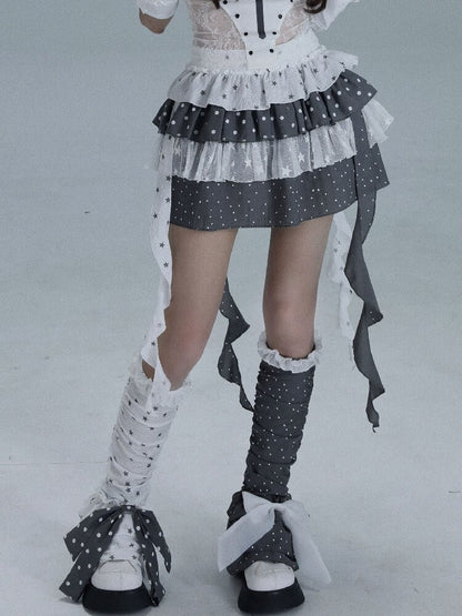 Star Polka Dot Light Cake Skirt【s0000016714】