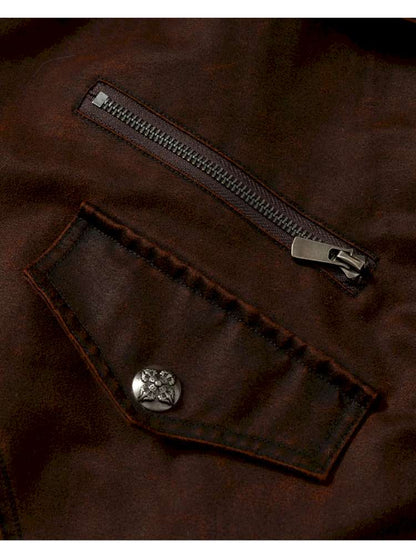 Mid-Length Fleece-Lined Cotton Jacket【s0000014475】