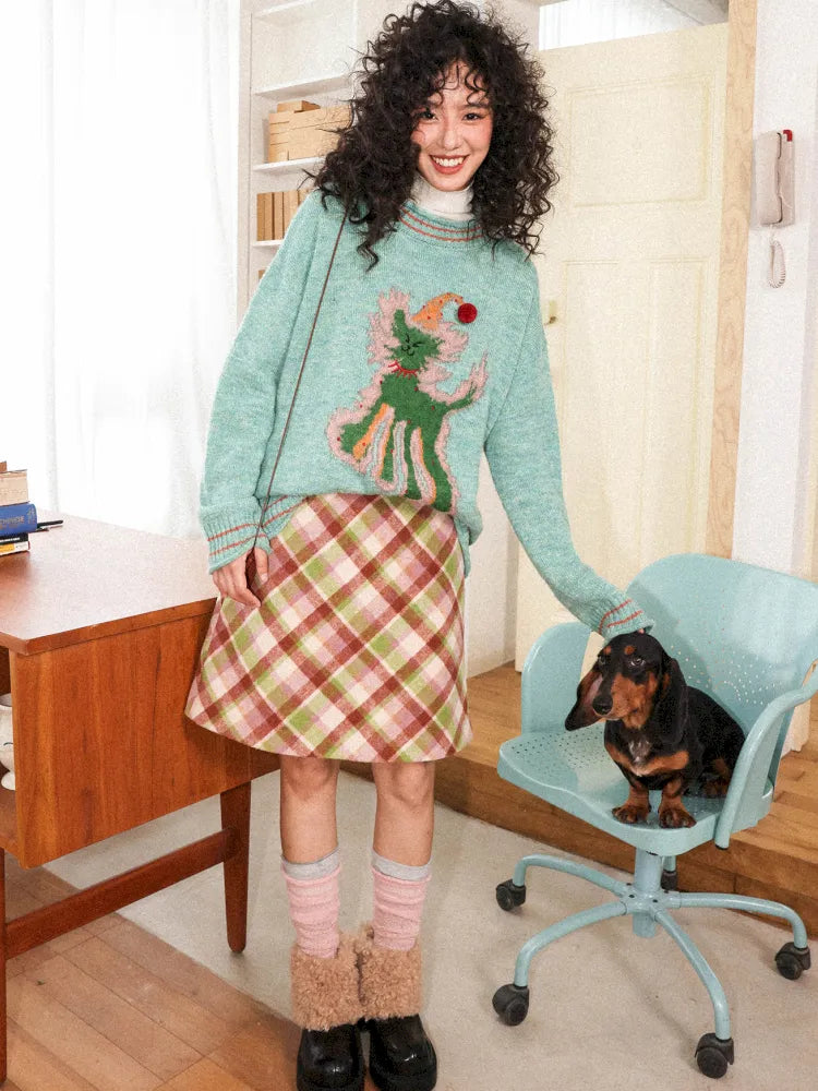 Slouchy Wool Mohair Knit Pullover Sweater【s0000013995】