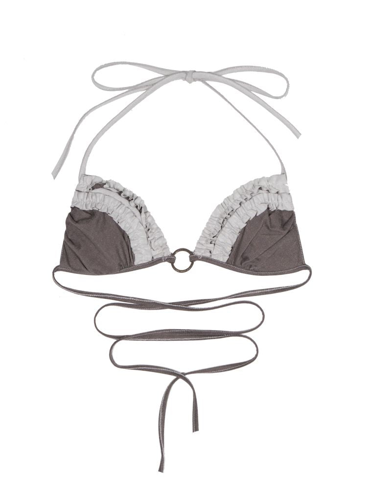 Drawstring Crash Ruffle Bikini【s0000012659】