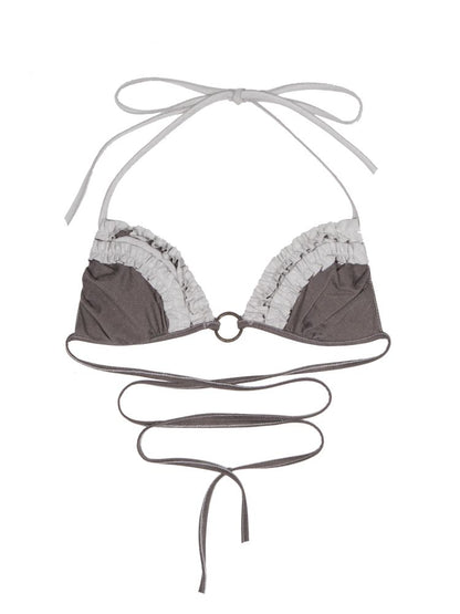 Drawstring Crash Ruffle Bikini【s0000012659】