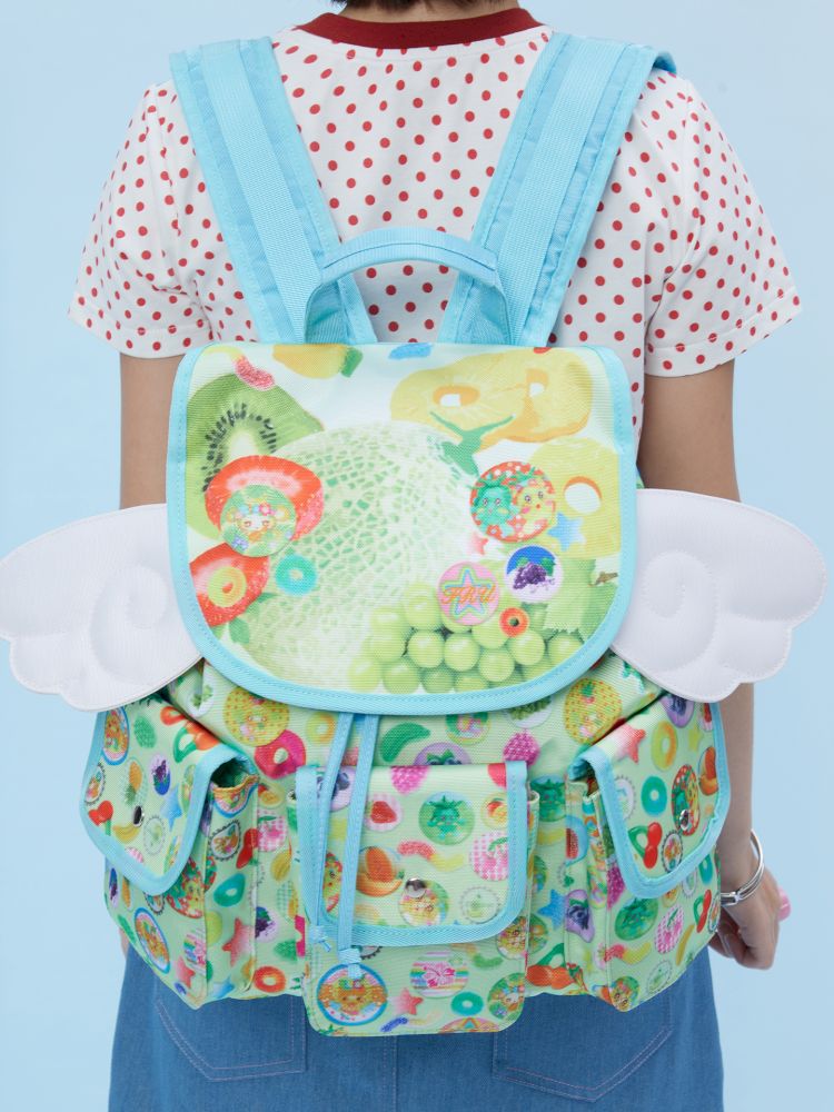 Fruit Print Cute Wings Backpack【s0000013162】