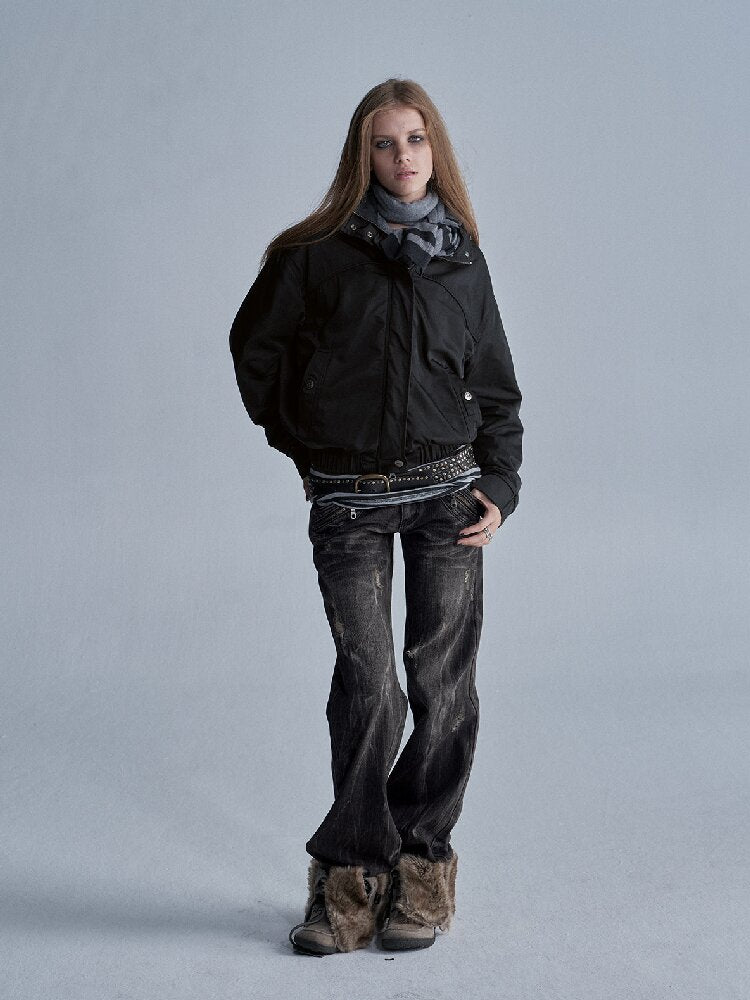 Nylon Short Fleece Jacket【s0000018467】