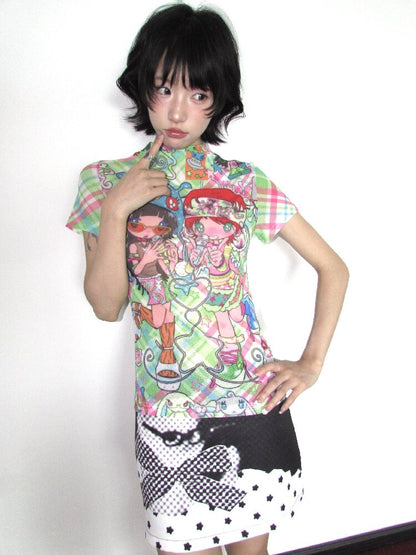 Ancient Polka Dot Star Cat Skirt【s0000018657】