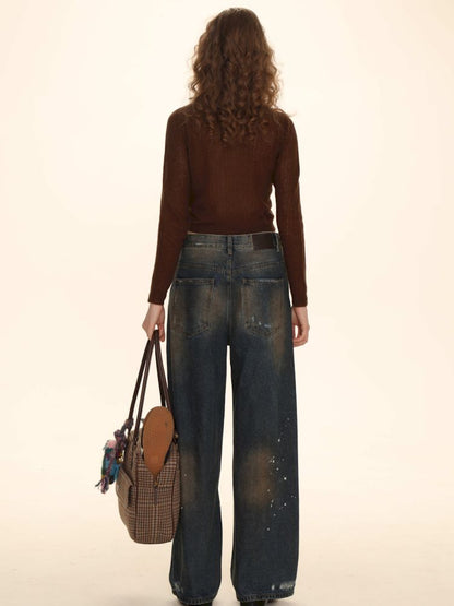 Splash Ink Flip Dot Casual Long Pants【s0000006006】