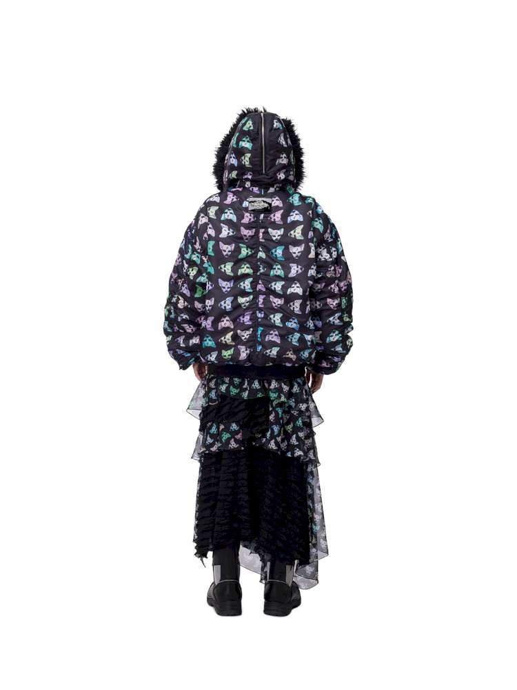 Black Metal Mesh Star Skirt【s0000015125】