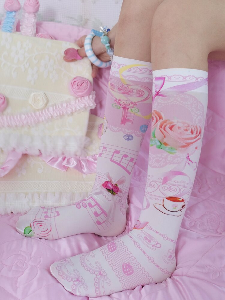Vintage Print Breathable Socks【s0000017459】