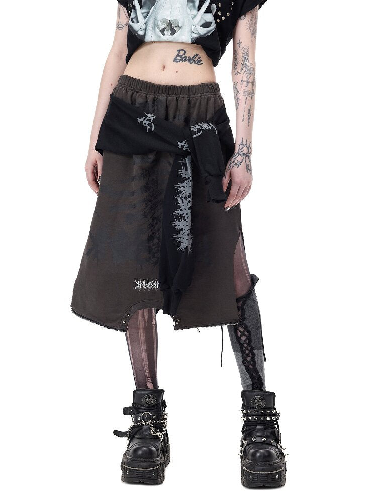 Thorn Print Patchwork Tank Top【s0000017717】