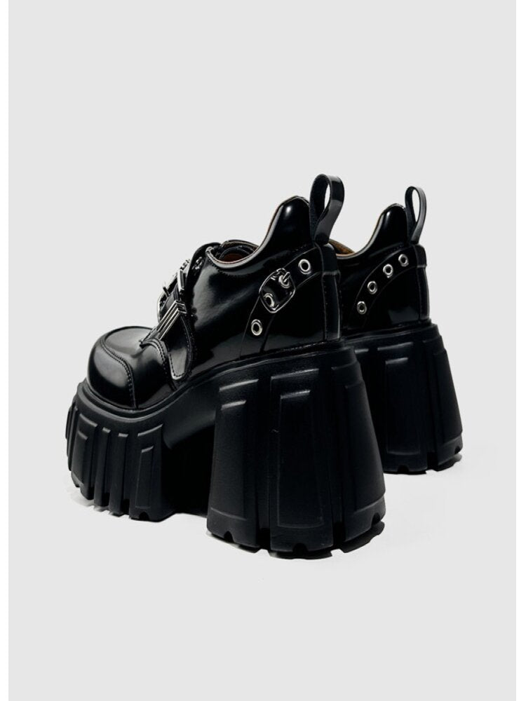 Punk Patent Leather Muffin Shoes【s0000015713】