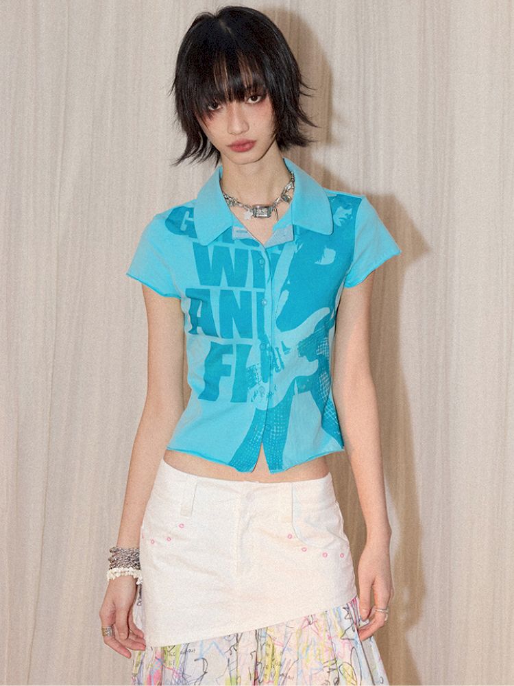 Printed Short Sleeve Shirt【s0000012954】