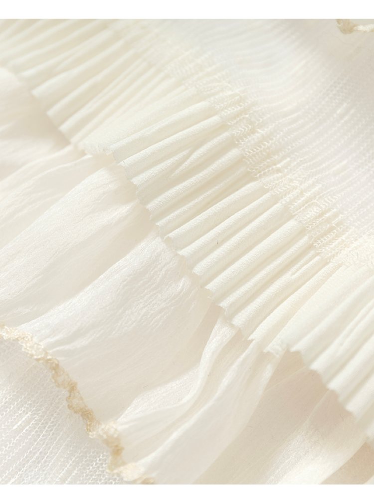 Court Lace Layering Furry Scarf【s0000014932】