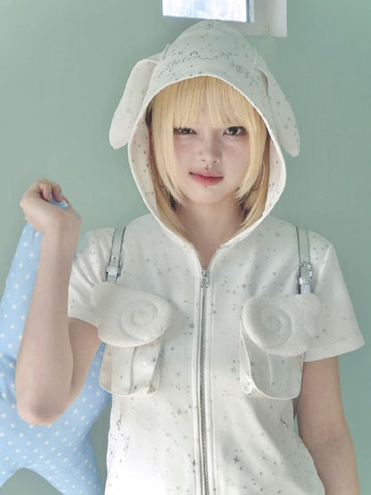 Hot Rhinestone White Vest Jacket【s0000012334】