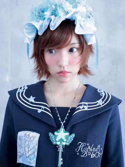 Dreamcore Star Wings Magic Wand Necklace【s0000014700】