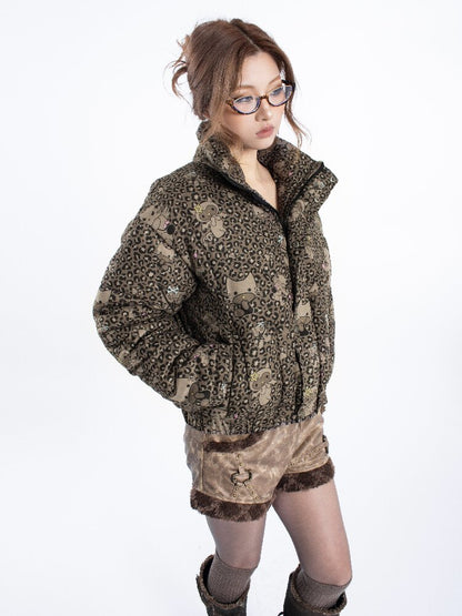 Leopard Cartoon Cat Cotton Suit【s0000018048】