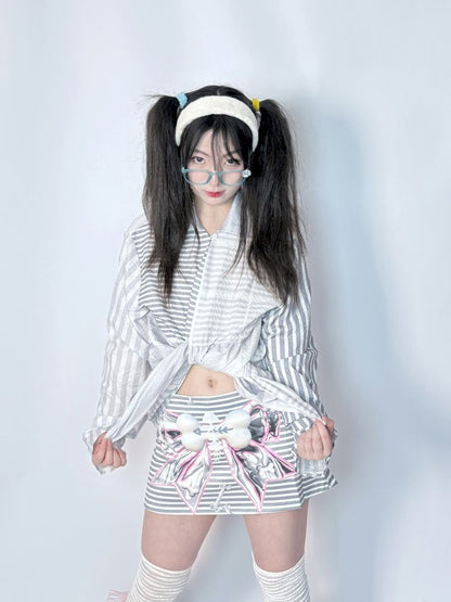 Loose casual versatile long-sleeved blouse【s0000013282】