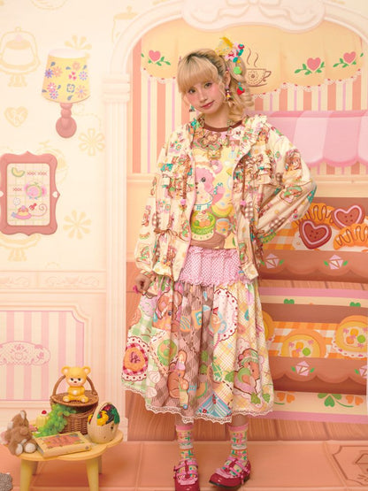 Patchwork Half Skirt【s0000013351】