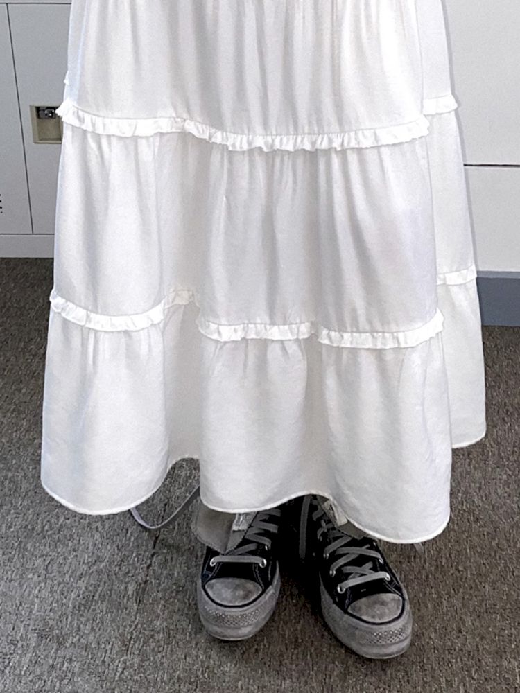 High waist thin a-line skirt【s0000012281】