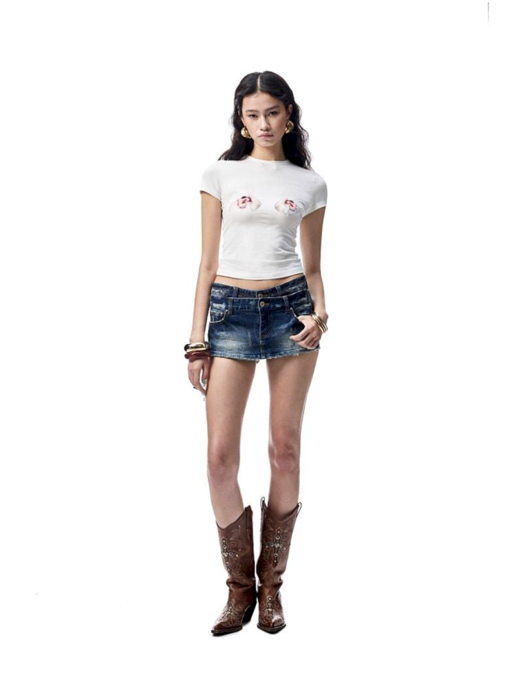 Floral Print Short Sleeve T-Shirt【s0000012398】