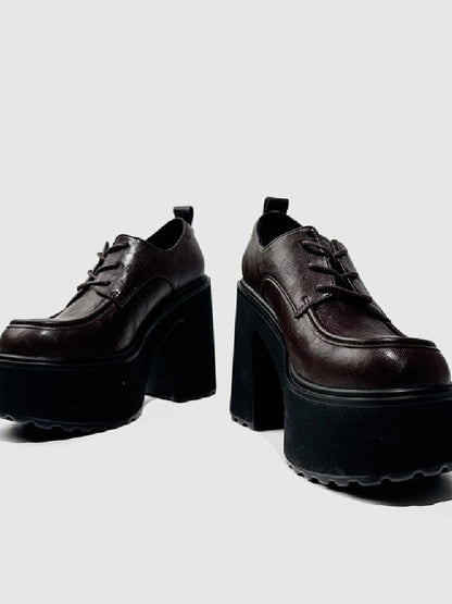 Y2K Thick Soled Punk Leather Shoes【s0000015717】
