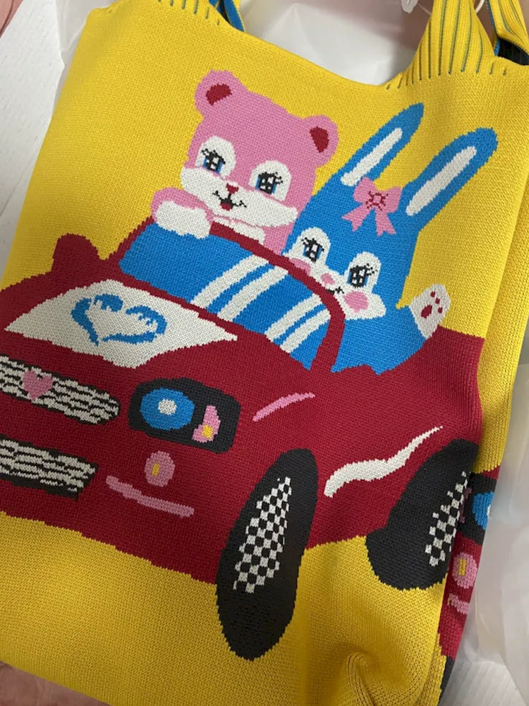 Knitted Small Car Tote [S0000010028]