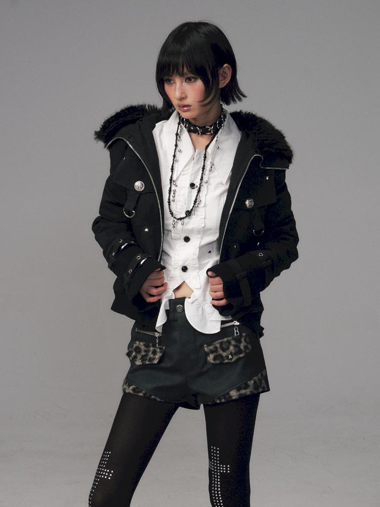 Vintage Sand Wash Detachable Hood Jacket【s0000014703】