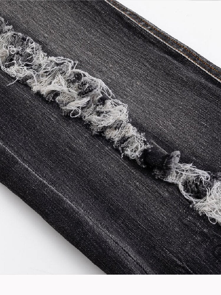 Splicing Hole Grunge Straight Jeans【s0000016284】