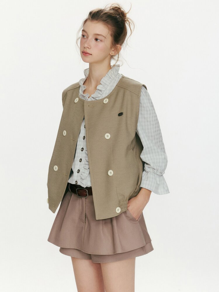 Lily Valley Double Breasted Vest【s0000015674】