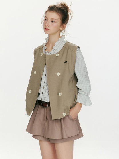 Lily Valley Double Breasted Vest【s0000015674】
